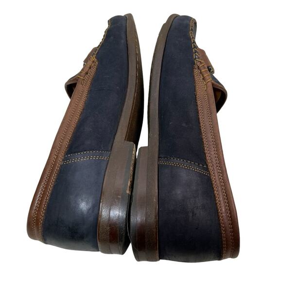 Bally Napoli Navy Brown nubuck leather loafers Made in Italy Size 8.5 main image 6